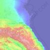 Дагестанの地形図、標高、地勢
