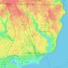 Pensacolaの地形図、標高、地勢