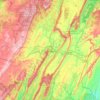 Bedford Countyの地形図、標高、地勢