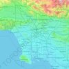ロサンゼルスの地形図、標高、地勢
