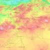 メデア県の地形図、標高、地勢