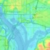 Ward 6の地形図、標高、地勢