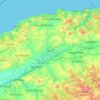 シュレフ県の地形図、標高、地勢