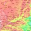 陝西省の地形図、標高、地勢