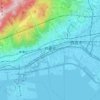 芦屋市の地形図、標高、地勢