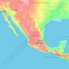 メキシコの地形図、標高、地勢