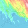 Iqaluit ᐃᖃᓗᐃᑦの地形図、標高、地勢