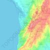 アデレードの地形図、標高、地勢