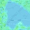金鸡湖の地形図、標高、地勢