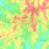 Oxfordの地形図、標高、地勢