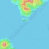 室蘭市の地形図、標高、地勢