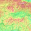 漢中市の地形図、標高、地勢