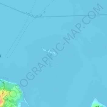 鳩離島の地形図、標高、地勢