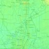 パトゥムターニー県の地形図、標高、地勢