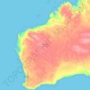 西オーストラリアの地形図、標高、地勢