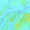 棲霞区の地形図、標高、地勢