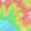 下諏訪町の地形図、標高、地勢