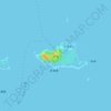 赤島の地形図、標高、地勢
