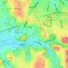 若竹町の地形図、標高、地勢