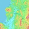石狩川の地形図、標高、地勢
