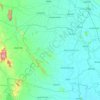 チャイナート県の地形図、標高、地勢