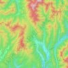 木祖村の地形図、標高、地勢