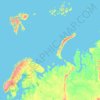 北西連邦管区の地形図、標高、地勢