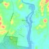 Allworthの地形図、標高、地勢
