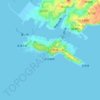 城ヶ島の地形図、標高、地勢