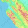 Monterey Countyの地形図、標高、地勢