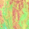 メーホンソーン県の地形図、標高、地勢