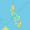 フィリピンの地形図、標高、地勢