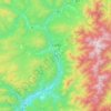 上松町の地形図、標高、地勢