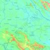 サコンナコーン県の地形図、標高、地勢