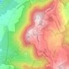 Mount Dandenongの地形図、標高、地勢