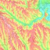 raionul Căușeniの地形図、標高、地勢