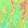 ナーン県の地形図、標高、地勢