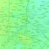 大麻森乡の地形図、標高、地勢