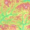 凤县の地形図、標高、地勢