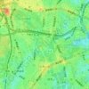 霞ヶ丘町の地形図、標高、地勢