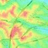 土橋の地形図、標高、地勢