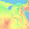 エジプトの地形図、標高、地勢