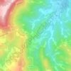 Baroloの地形図、標高、地勢