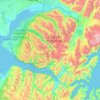 Anchorageの地形図、標高、地勢
