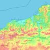 ジジェル県の地形図、標高、地勢