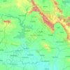 カーラシン県の地形図、標高、地勢