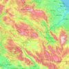 L'Aquilaの地形図、標高、地勢