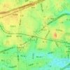 北沢二丁目の地形図、標高、地勢