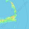 Cape Codの地形図、標高、地勢