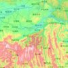 西乡县の地形図、標高、地勢